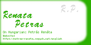 renata petras business card